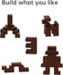 Classic Bulk Brick Block 2x4, 200 Piece Brown Building Brick, Compatible with Lego Parts 3001, Creative Play Set