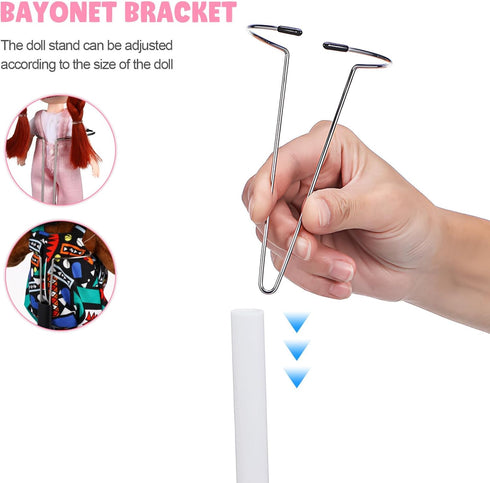 Toyvian 18'' Doll Action Figure Stands: 3PCS Big Doll Brackets for 18'' American Doll Organizers Support Racks