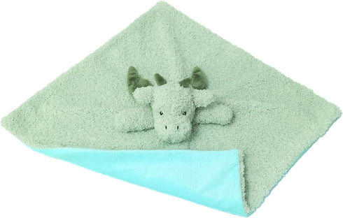 Baby Green Dragon Soft Stuffed Animal Security Blanket, Plush Dinosaur Lovey Blanket, Cuddly Newborn Gift for Boys and