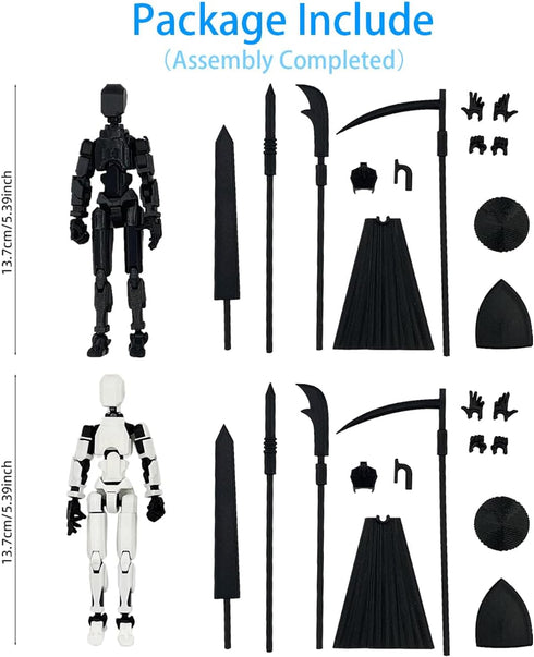 SANSGOUP 13 Set 3D T13 Lucky13 Dummy 13 Titan Action Figure (Assembly Completed), Printed Multi-Jointed Movable Mobile