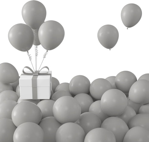 KALOR Grey Balloons, 100 Pcs 5 Inch Mini Matte Latex Balloons for Balloon Garland Arch, Birthday Decoration, Wedding