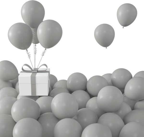 KALOR Grey Balloons, 100 Pcs 5 Inch Mini Matte Latex Balloons for Balloon Garland Arch, Birthday Decoration, Wedding