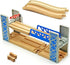 DSHMIXIA Set 3-5 Lift Bridge Wooden Crane Toy with Train Cars - Compatible with Major Wooden Rail Brands - Ages