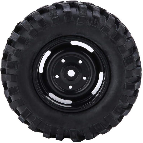 RC Car Tires, 4 Pcs Rubber Tyres for 1:10 Rock Crawler Off-Road Remote Control Car Accessory