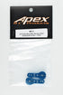 Apex RC Products 25T for Futaba - Blue Aluminum Dual Clamping Servo Horn, 2 Pack #8014
