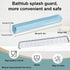 GREYWAWA 3FT Kids Bath Splash Protectors with Toy Organiz Tray Silicone Water Barrier & Strong Suction Cups Safe