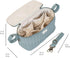 3 Sprouts Quilted Stroller Organizer with Cup Holder, Durable Caddy Accessory, Green, Converts to Diaper Bag
