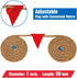 GOTHINK 50 FT Tug of War Rope Set for Kids, Soft Natural Jute Fiber Rope with Red Flag for Outdoor Games