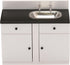 Countertop, 1:12 6 Inch Dollhouse Kitchen Sink Cabinet, Mini White Scale Furniture for Dolls