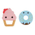 Infantino Sweet Tooth Silicone Teethers - Textured Ice Cream and Donut, 2-Pack