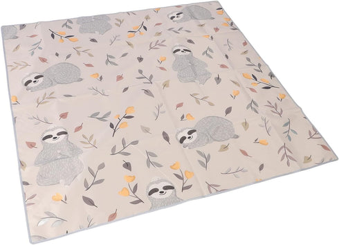 ICRPSTU 130x130cm Under High Chair Mat, Oxford Cloth Non Slip Washable Portable Baby Splat Mat with Granular Latex
