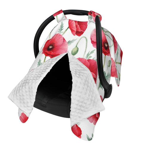 CQMZJHU Poppy Flowers Baby Car Seat, Rain Shelter, Multifunctional Nursing Cover for Newborns,