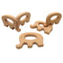 10pcs Natural Wooden Elephant Teether Toys Pendant Pure Beech Wood Animal Teething Shape for Handmade Necklace/Bracelet