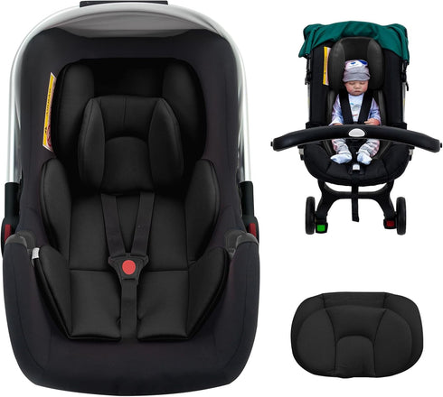 Infant Car Seat Insert with 2 Headrest for Preemie to Toddler, Thickened