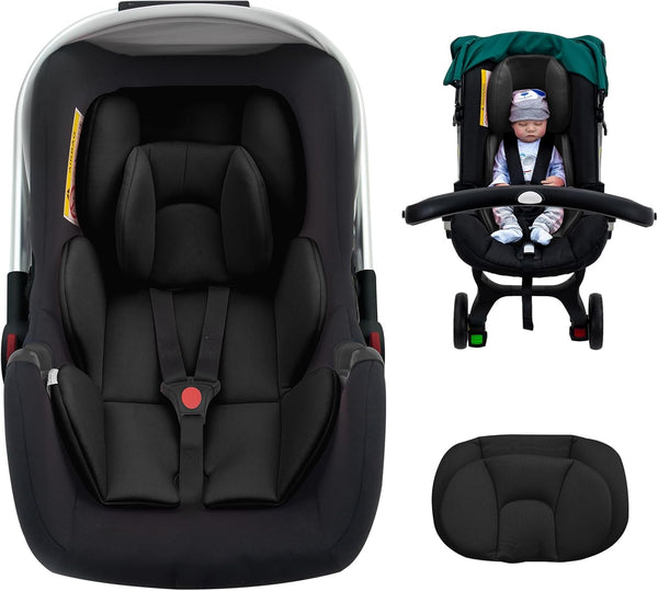 Infant Car Seat Insert with 2 Headrest for Preemie to Toddler, Thickened