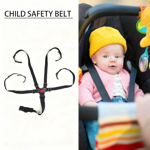 Flohayo 5-Point Adjustable Baby Harness Seat Belt for Stroller, High Chair, Pram, Buggy, Pushchair - Durable & Safe
