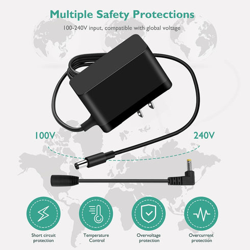 Power Cord Compatible with VTech Baby Monitor VM901 VM919HD VM919-2HD VM819 VM819-2 PU Video Monitor Handheld Screen Parent Unit (Not for Baby Unit Cam) Replacement 5V Charger Adapter Cable