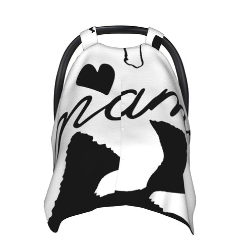 CQMZJHU Mama Bear Pattern Baby Car Seat, Rain Shelter, Multifunctional Nursing Cover for Newborns, Mother Care