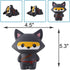 Anboor 2 PCS Squishies Ninja Jumbo Panda and Fox - Slow Rising Kawaii Scented Soft Animal Toys