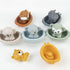 AFUDO 12Pcs 1-3 6-12-18 2-4, Bath Toys Floating Boats, Bath Toys for Kids Ages or Babies Months, Mold Free Bath Pool