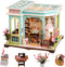 DIY Miniature Dollhouse Kit, Mini House Making Kit with Furnitures and Light,