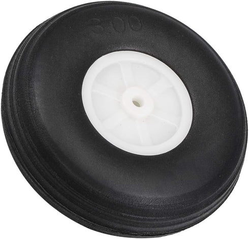 uxcell 2pcs Tire and Wheel Sets for RC Car Airplane, PU Sponge Tire with Plastic Hub, 3 Inch