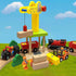 DSHMIXIA Set 3 4 5 Wooden Train Track Accessories Wooden Crane Toy with Train Cars for Year Old Boys Kids Other Major
