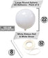 KatchOn Round White Foil Balloons, 22 Inch, Pack of 6 for Party Decorations, Metallic Birthday Balloons