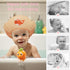 Thcbme 0-9 Baby Shower Cap Shield, Shower Cap for Kids, Visor Hat for Eye and Ear Protection for Years Old