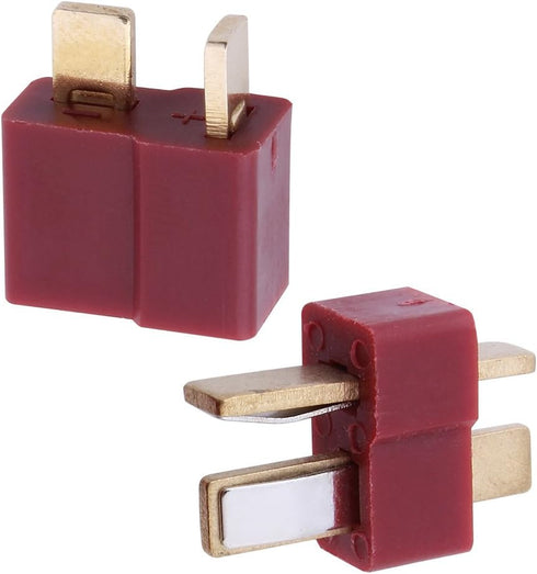 Hobbypark 10 Pairs T-Plug Connectors Male & Female, Deans Style with Shrink Tubing for RC LiPo Battery