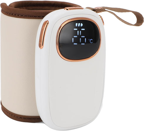 Dpofirs Portable Bottle Warmer for Travel, Fast Heating, Powered Temperature Display, Bottle Warmer for Breastmilk