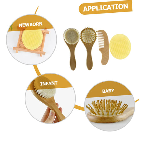 Toddmomy Silicone Bath Brush & Grooming Kit for Newborns - Perfect for Boys & Girls