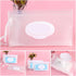 linenb 5pcs Travel Wipes Case Reusable Snap Strap Cleaning Wet Wipes Bag Mask Case Cosmetic Container Napkin Storage