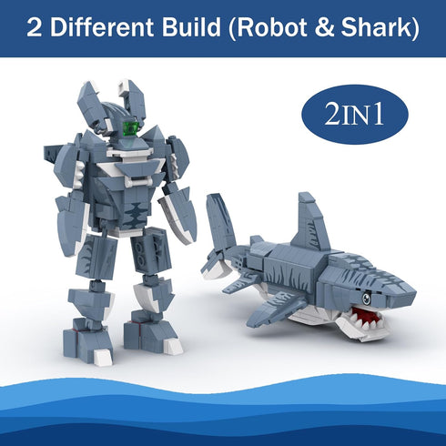 Neomoner 2 1 Set, 6-12 (230pcs) Shark Building Blocks Party Favors, in Deep Sea Creatures Building Toy Party Favor