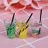 13 Pcs 1:12 Simulation Drink Bottle Jam Jar Toys, Colourful Cocktail Cup for Dollhouse Kitchen Decor