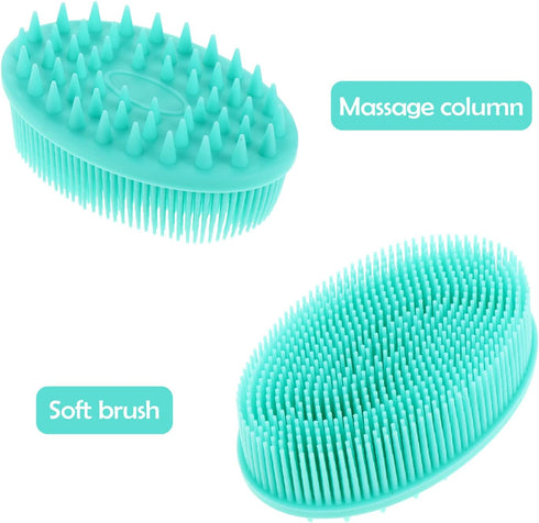 Baby Silicone Body Bath Brush Cradle Cap Brush, Soft Hair Massage Brush for Newborns, Toddlers, Kids