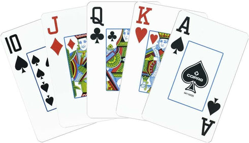 Copag 1546 Design 100% Plastic Playing Cards, Bridge Size Green/Burgundy (Jumbo Index, 1 Set)