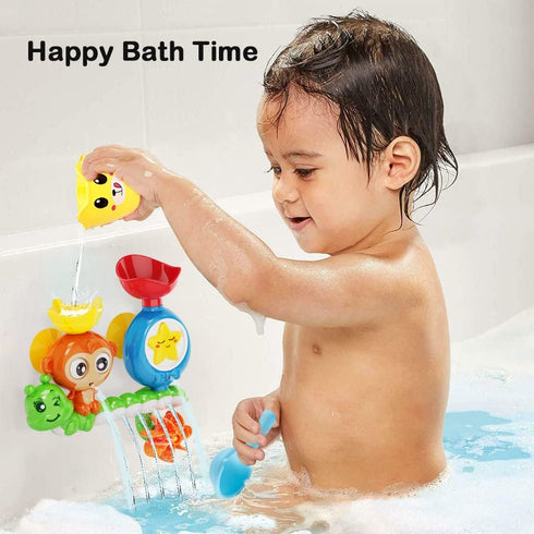 G-WACK Bath Toys for Toddlers Age 1-3, Durable Interactive Multicolored Infant Toy with Suction Cups