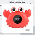 Kronabelle Floating Crab Bath Thermometer, LCD Display, Waterproof Temperature Sensor, Red