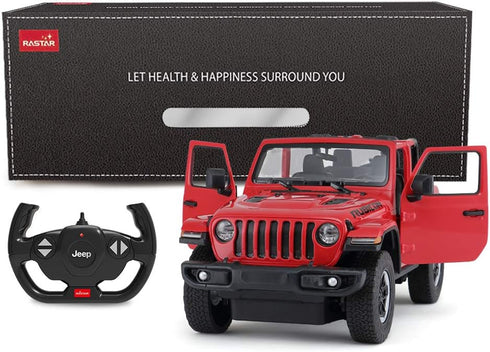 RASTAR Off-Road Remote Control Car, 1:14 Jeep Wrangler JL RC Racing Vehicle Toy for Kids and Adults, 2.4Ghz RED