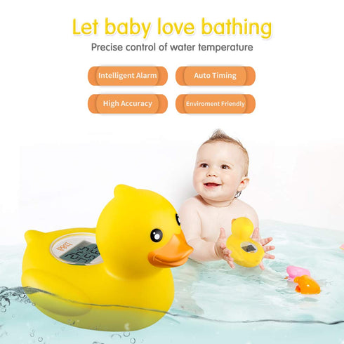 b&h Baby Thermometer, Infant Bath Floating Toy Safety Temperature Water Thermometer (Classic Duck)