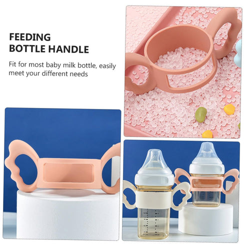 Silicone Feeding Bottle Handle for Newborns - Comfortable Grip Accessory