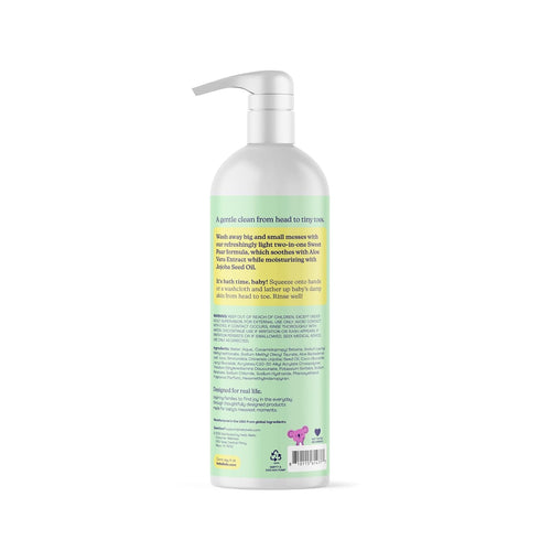 20 Oz Hello Bello Sweet Pear Shampoo & Body Wash, Hypoallergenic, Dermatologist & Pediatrician Tested Formula