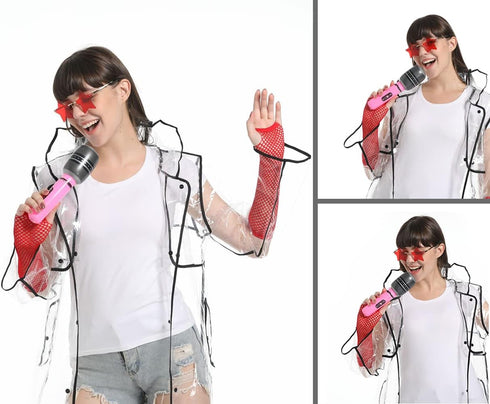 DS. DISTINCTIVE STYLE Inflatable Microphones, 6 Pieces, 10-Inch Blow Up Party Favors in Random Colors