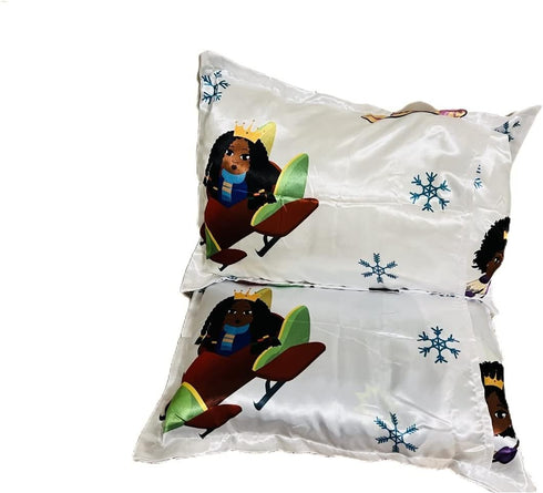 Beddings Place Pillowcase13 18 inches) Satin Crib Fitted Sheet for Baby Girls,Boys, Toddler Bed, daybed to retain Hair