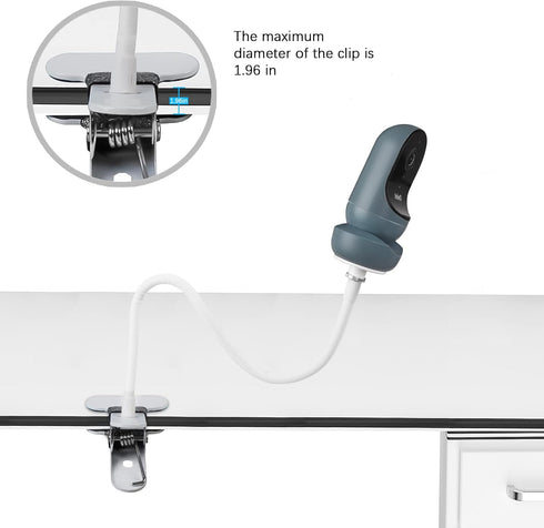 Baby Monitor Wall Mount for Owlet Cam 2 / Smart Cam, 360° Holder/Shelf/Stand for Crib Nursery