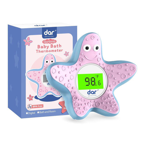 Bath Thermometer for Baby Safety, Floating Toy with Backlight Display for Infant Bathtub, Starfish