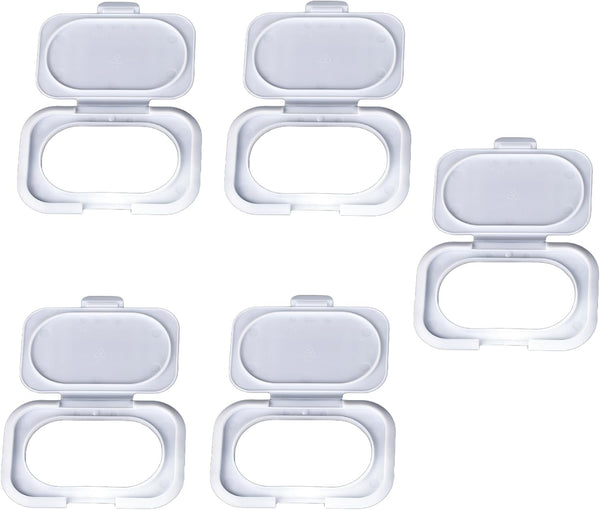 YTRUOYI 5 Pack Wipe Holder Wipes Flip Lid Reusable Wipe Dispenser Cover Travel