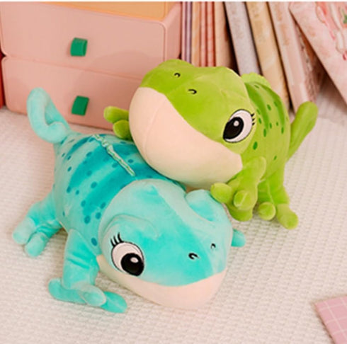 Cute Chameleon Stuffed Animal, 11.8 Inches Green Plush Doll Toy for Kids