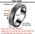 6-12, 6MM, 5-Color: Titanium Stainless Steel Anxiety Ring for Women Men Fidget Spinner Ring, Size Width Rose